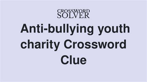 Charity Crossword Clue Answers, Crossword Solver.
